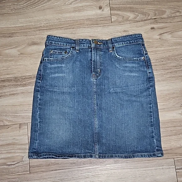Mossimo Denim Stretch Blue Jean Skirt Women's 8 - Picture 10 of 16
